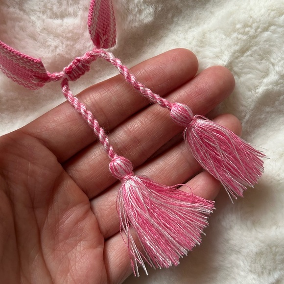 Christian Dior Woven Cotton J’Adior Friendship Adjustable Bracelet Pink OS - Picture 6 of 13